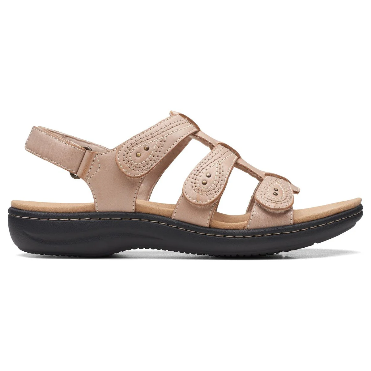 Clarks Laurieann Women's Velcro Sandals in Sand - Image 2