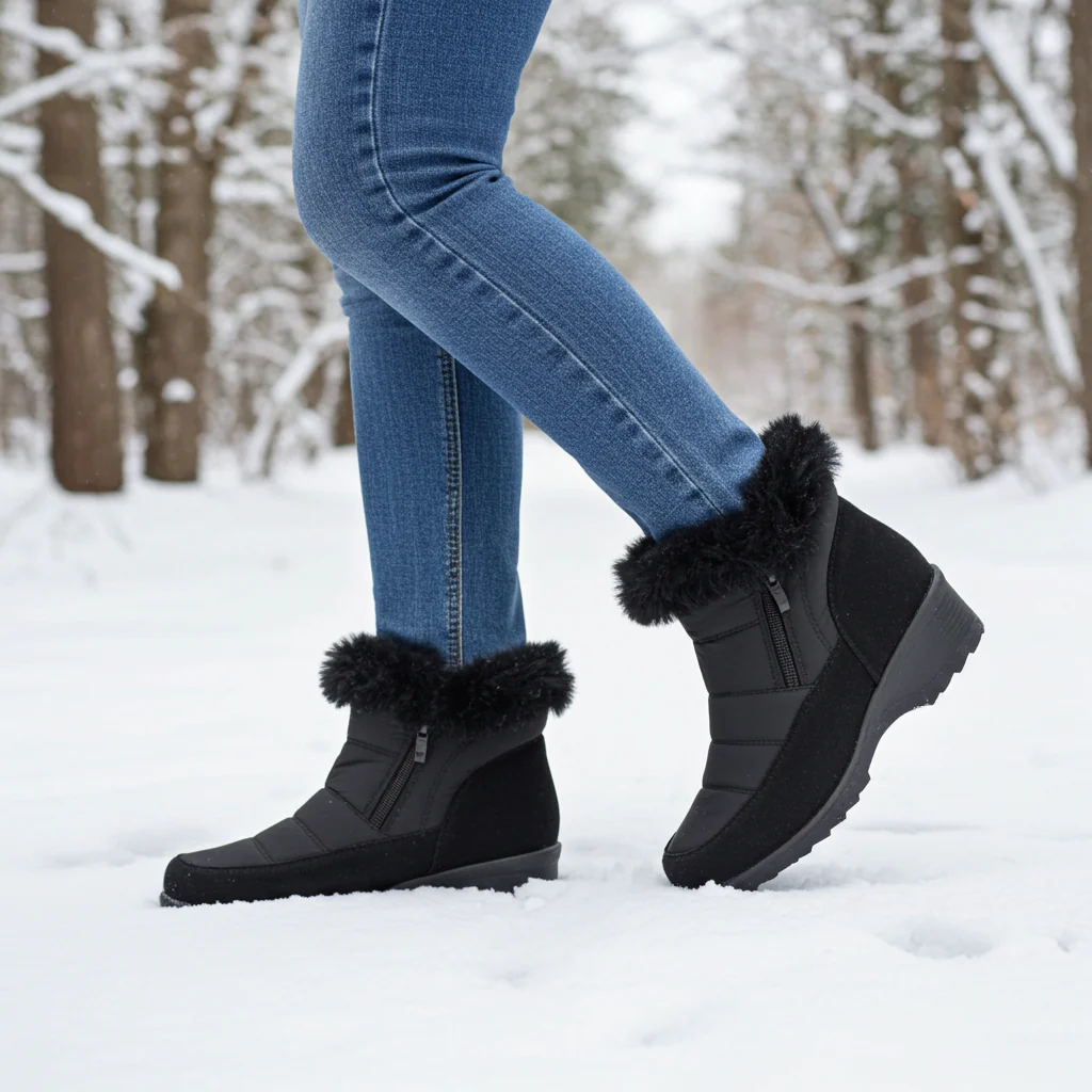 Women's Low Cut Side Zip Grip Boots - Image 3