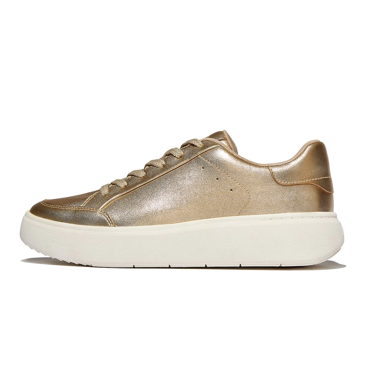 Fit Flop RTG Women's Metallic Leather Sneakers in Platino - Image 2