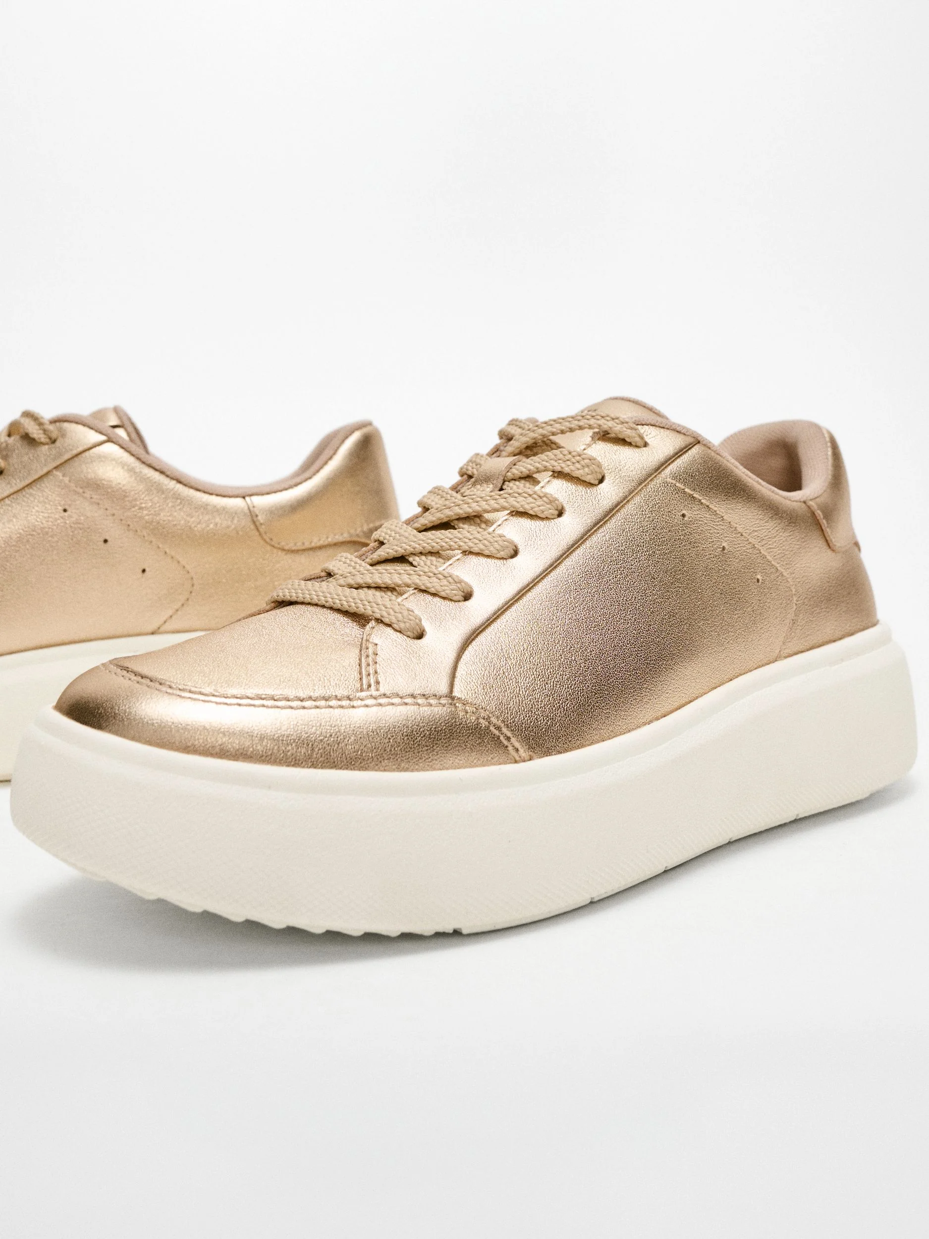 Fit Flop RTG Women's Metallic Leather Sneakers in Platino - Image 4
