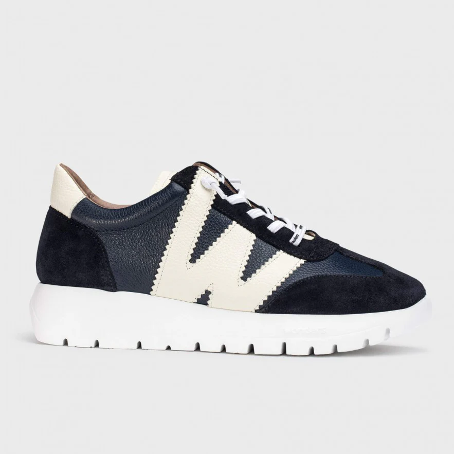 Wonders A-2476 Women's RACER Sneaker in Navy Blue