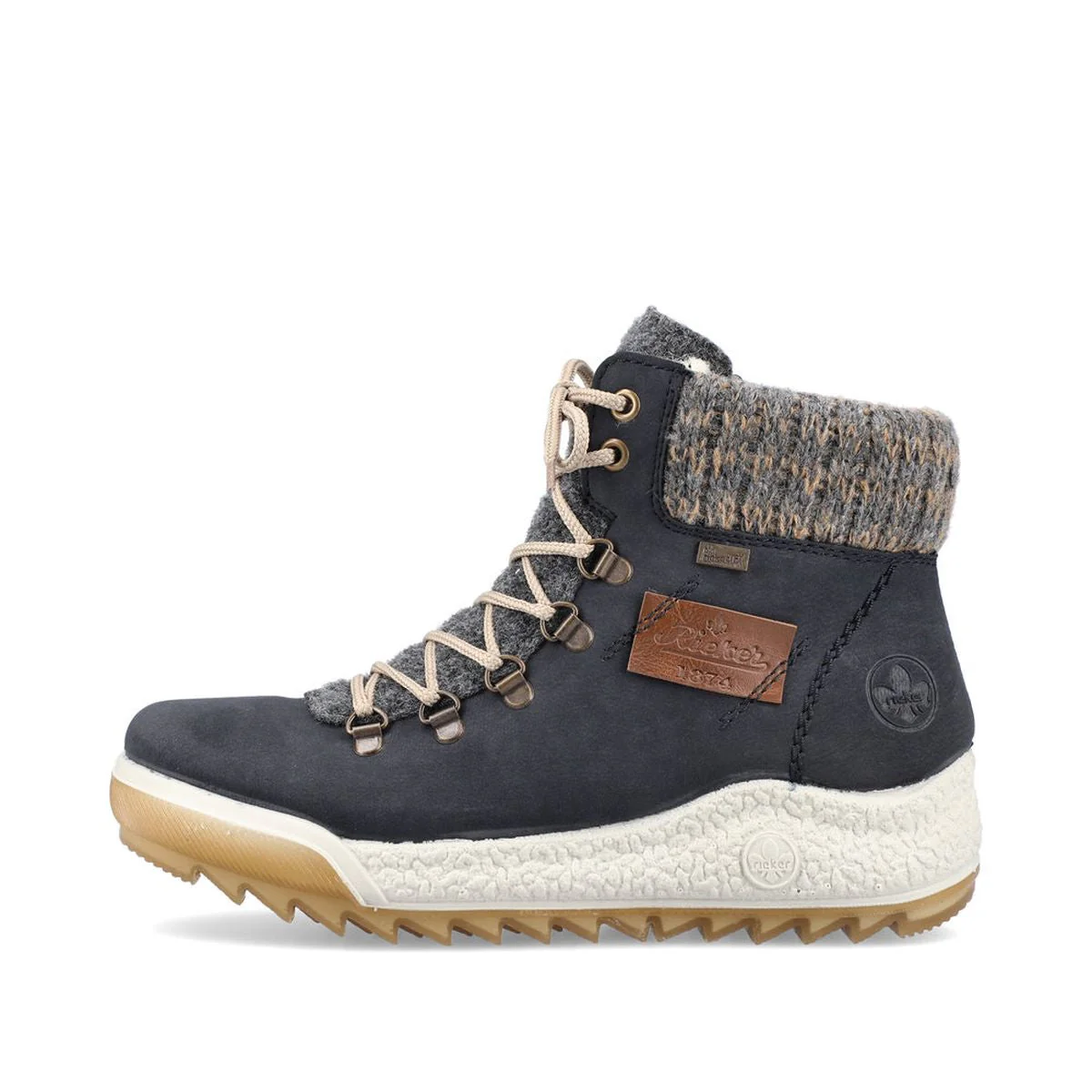 Rieker Y4730 Casual Lace Up Boots with Side Zip - Image 2