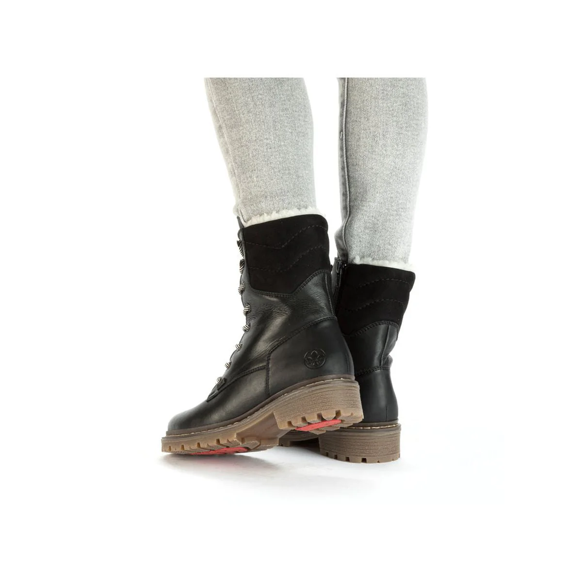 Y9232 Lace Up Boots With Flip Grip for Women - Image 8